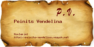 Peinits Vendelina névjegykártya